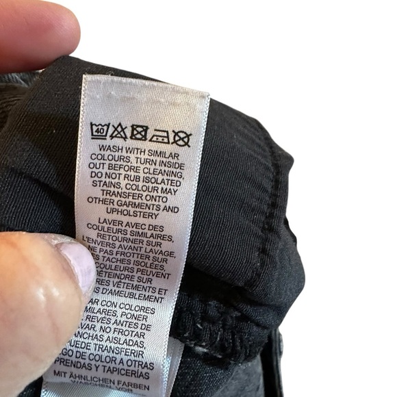 ASOS | Women's Black Button Fly Denim Mini Skirt Size 10 - Picture 5 of 7